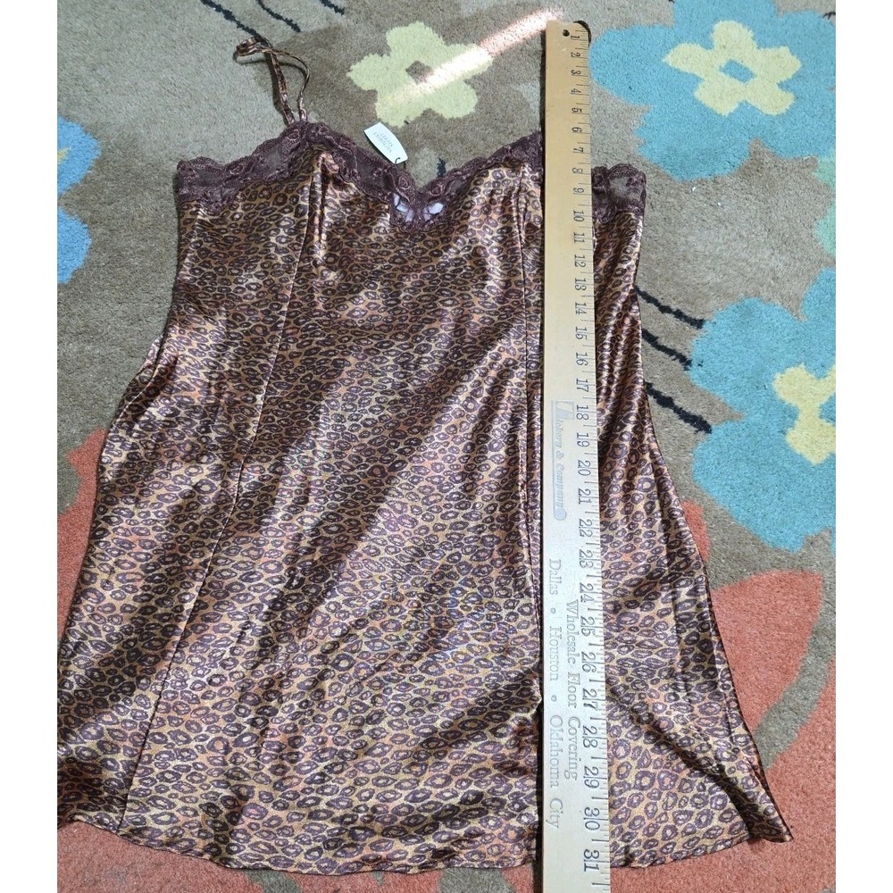 VICTORIA'S SECRET Vintage Nightgown Large Lace‎ Cheetah lace Y2K 90S slip NWT 99 - Picture 7 of 7